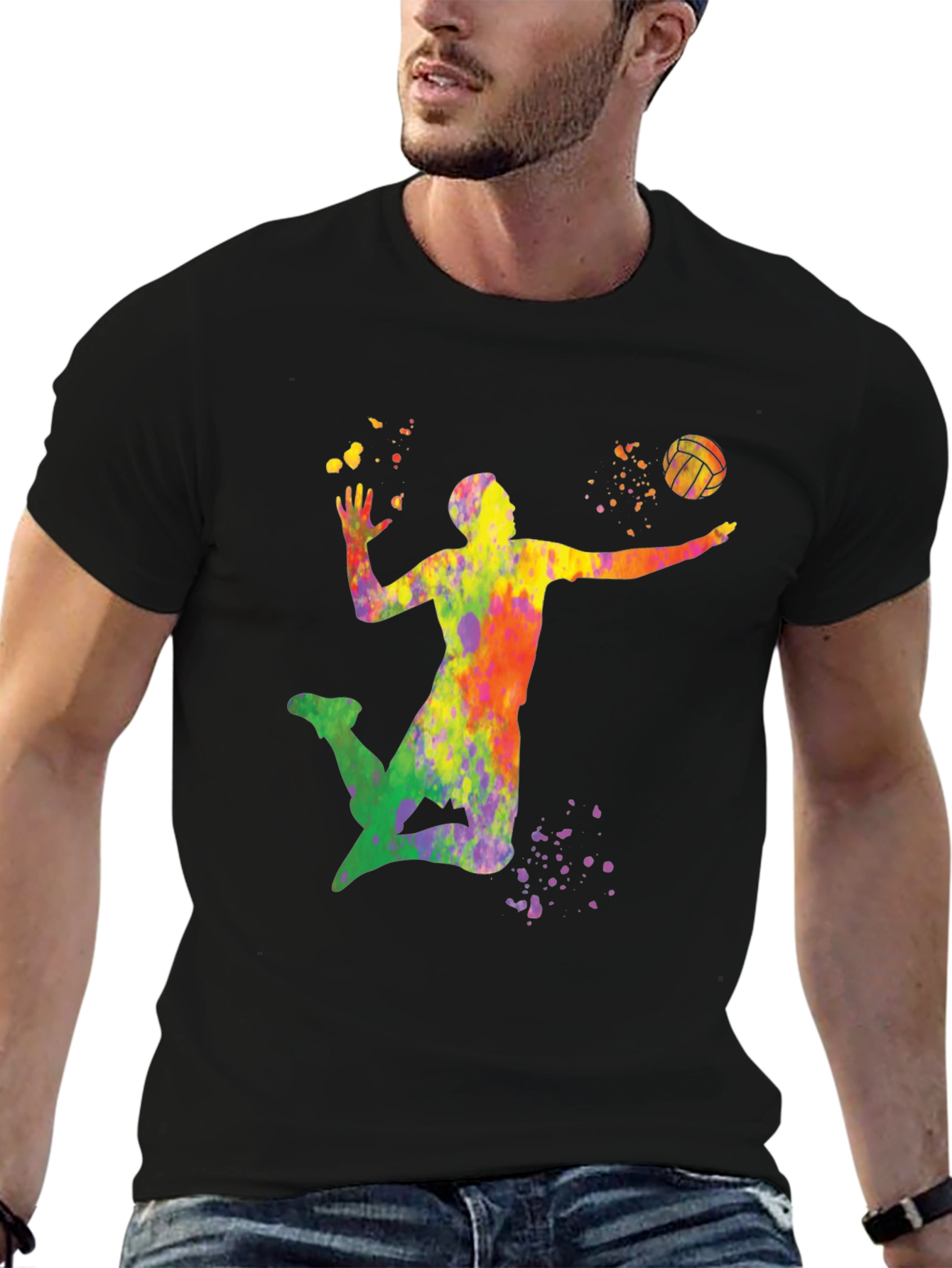 Volleyball Paint Splatter T-Shirt