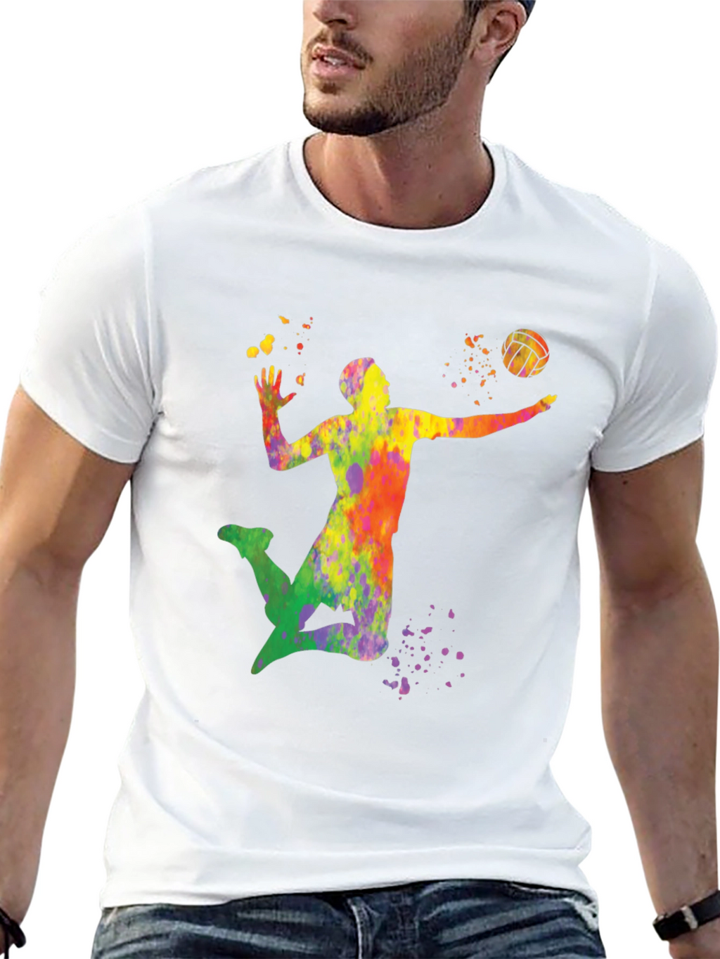 Volleyball Paint Splatter T-Shirt