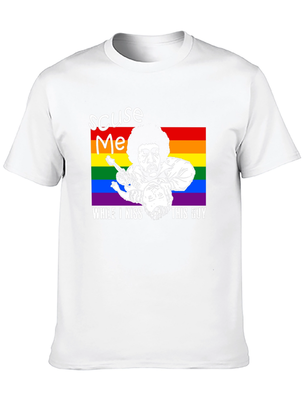 Excuse Me Kiss This Guy LGBT T-Shirt