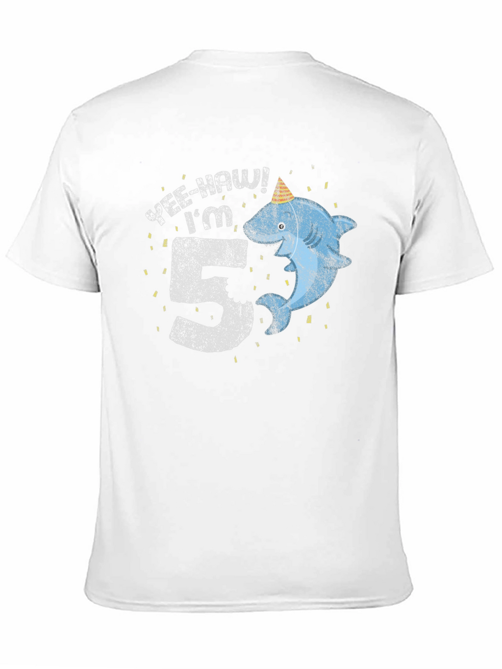 Yee-Haw Im 5 Shark Birthday Tee