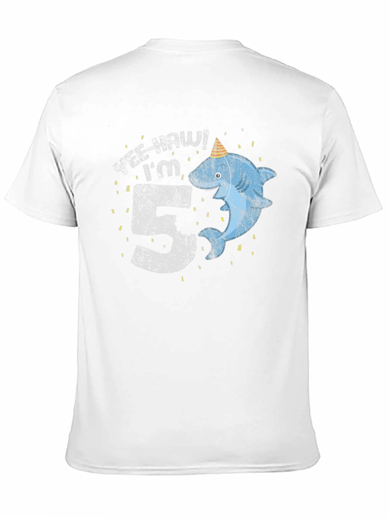 Yee-Haw Im 5 Shark Birthday Tee