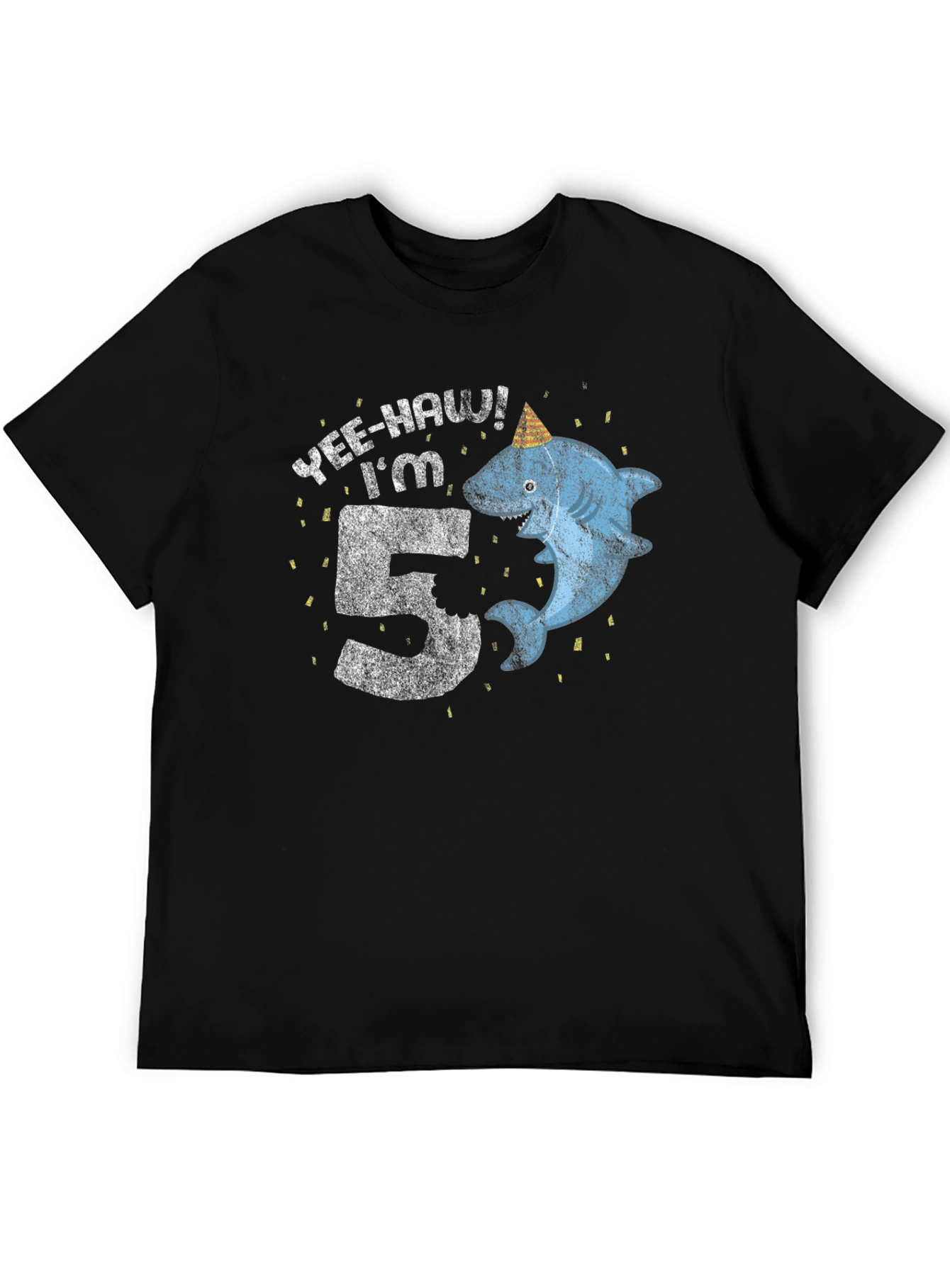 Yee-Haw Im 5 Shark Birthday Tee