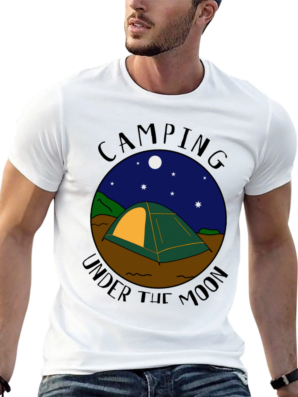 Camping Under the Moon Graphic Tee