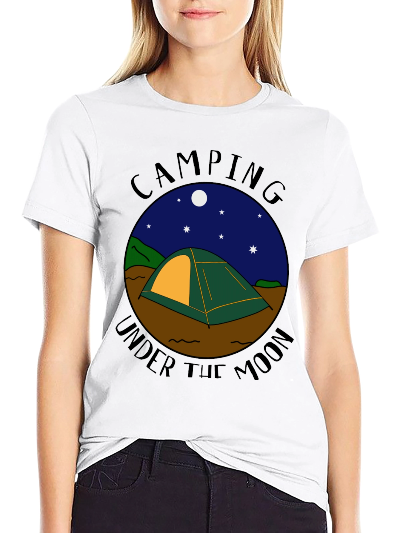 Camping Under the Moon Graphic Tee