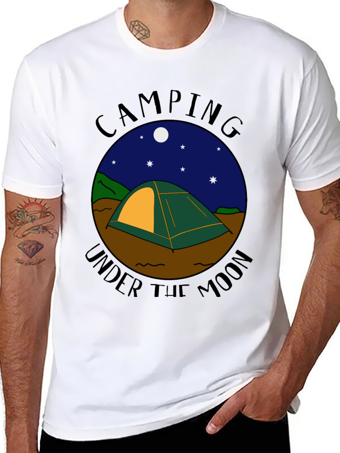 Camping Under the Moon Graphic Tee