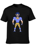 Cartoon Football Player Graphic T-Shirt