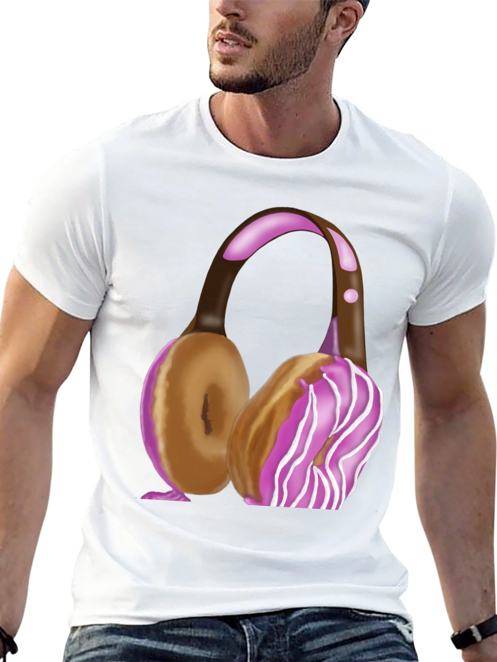 Doughnut Headphones T-Shirt - Sweet Style!