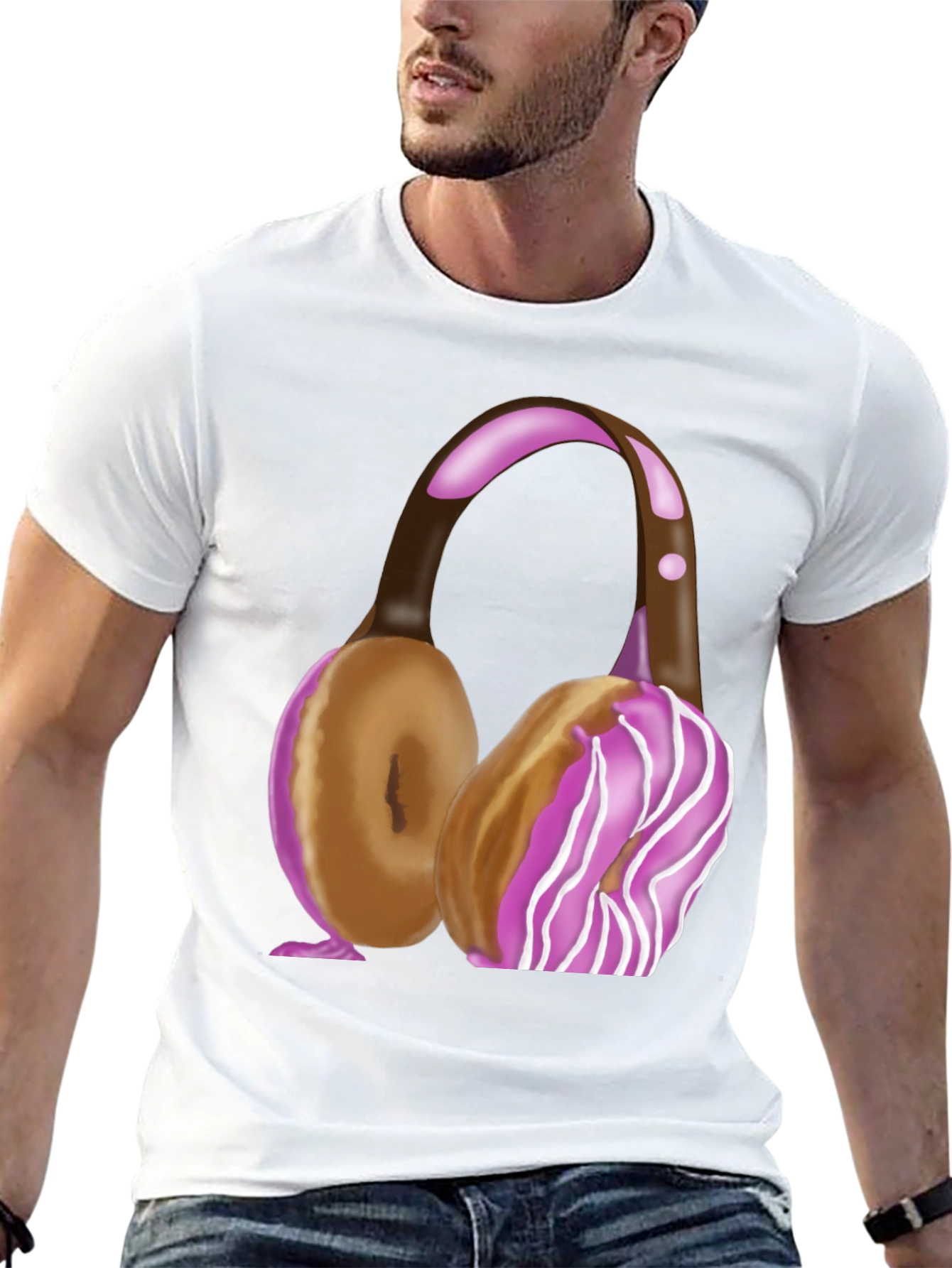 Doughnut Headphones T-Shirt - Sweet Style!