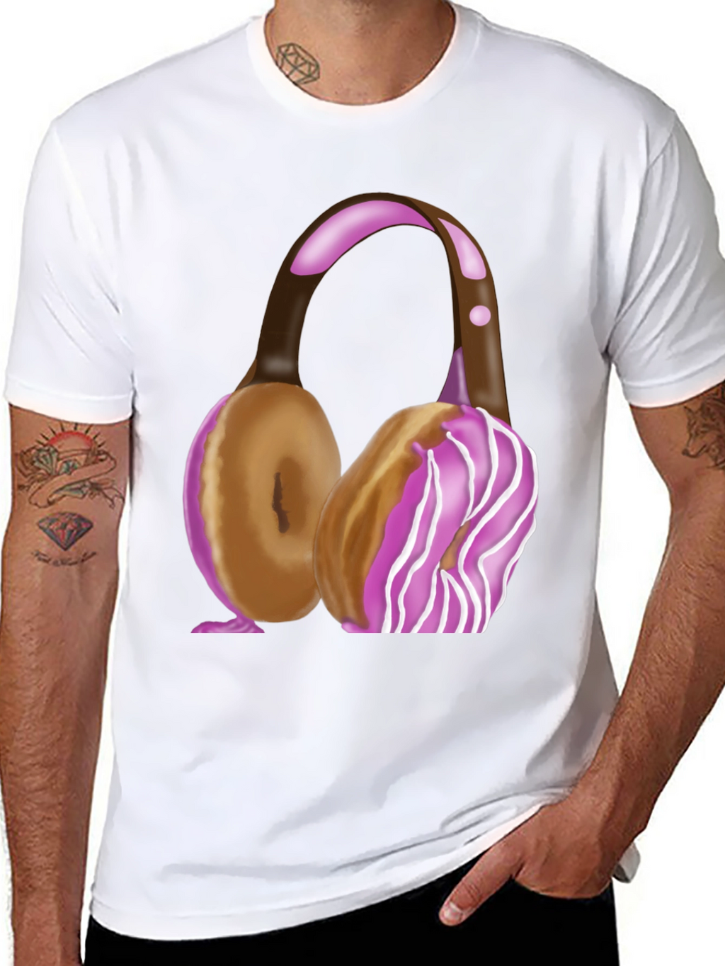Doughnut Headphones T-Shirt - Sweet Style!