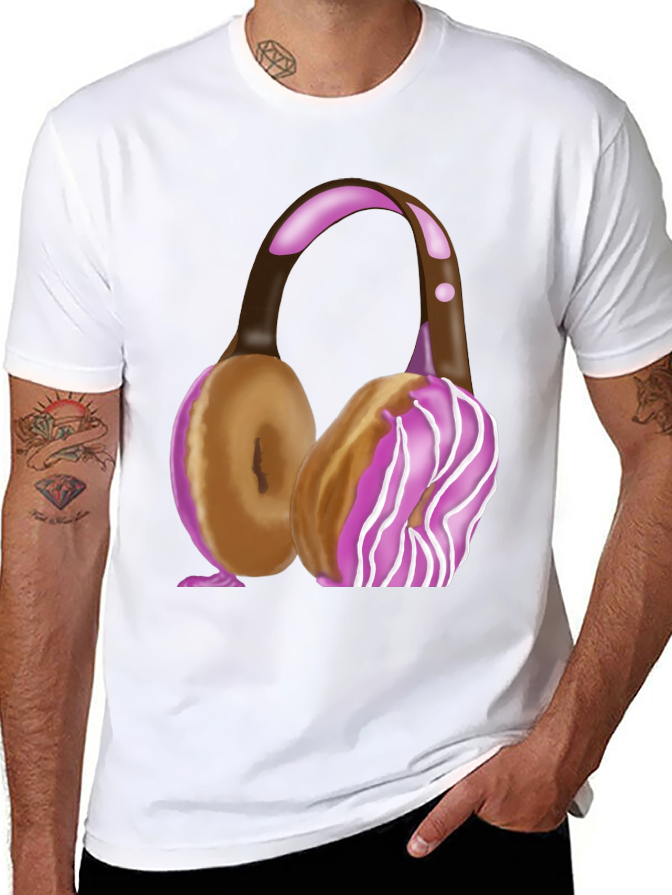 Doughnut Headphones T-Shirt - Sweet Style!