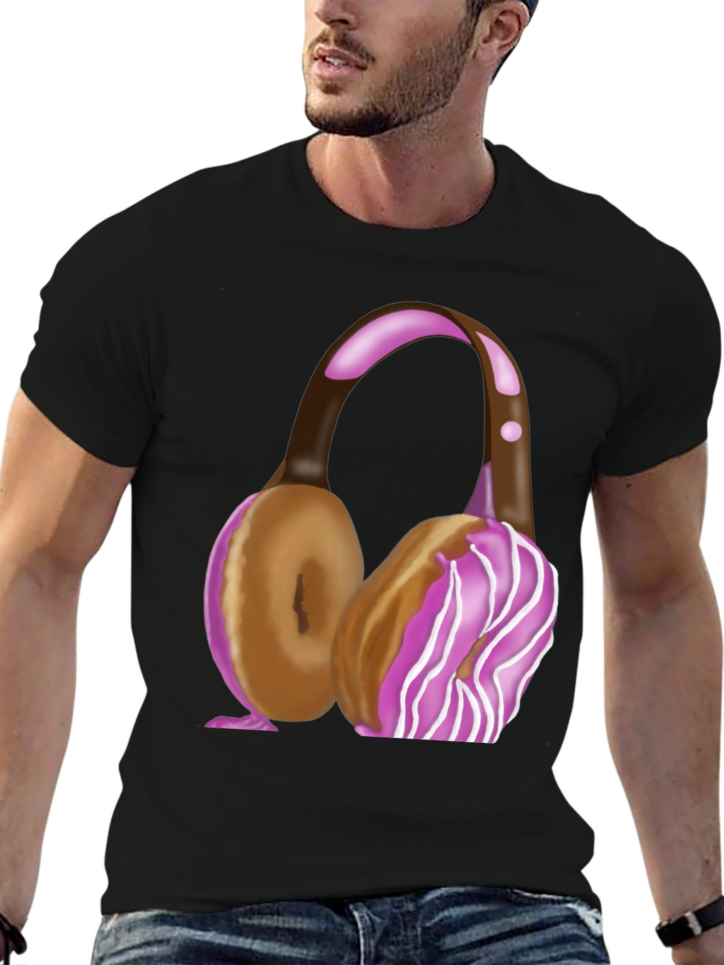 Doughnut Headphones T-Shirt - Sweet Style!
