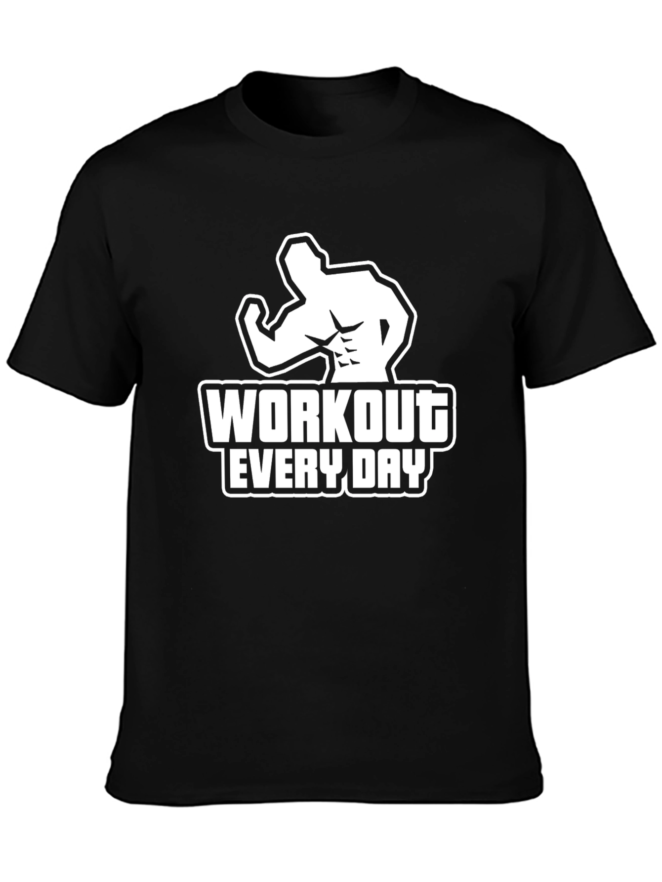 Workout Every Day Black T-Shirt
