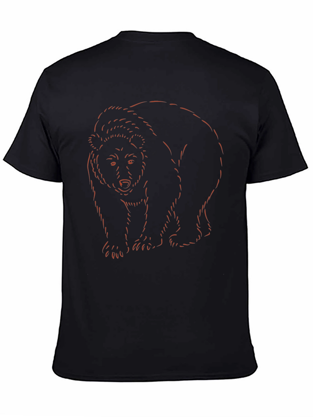 Bear Outline Graphic Tee - Soft Cotton Blend