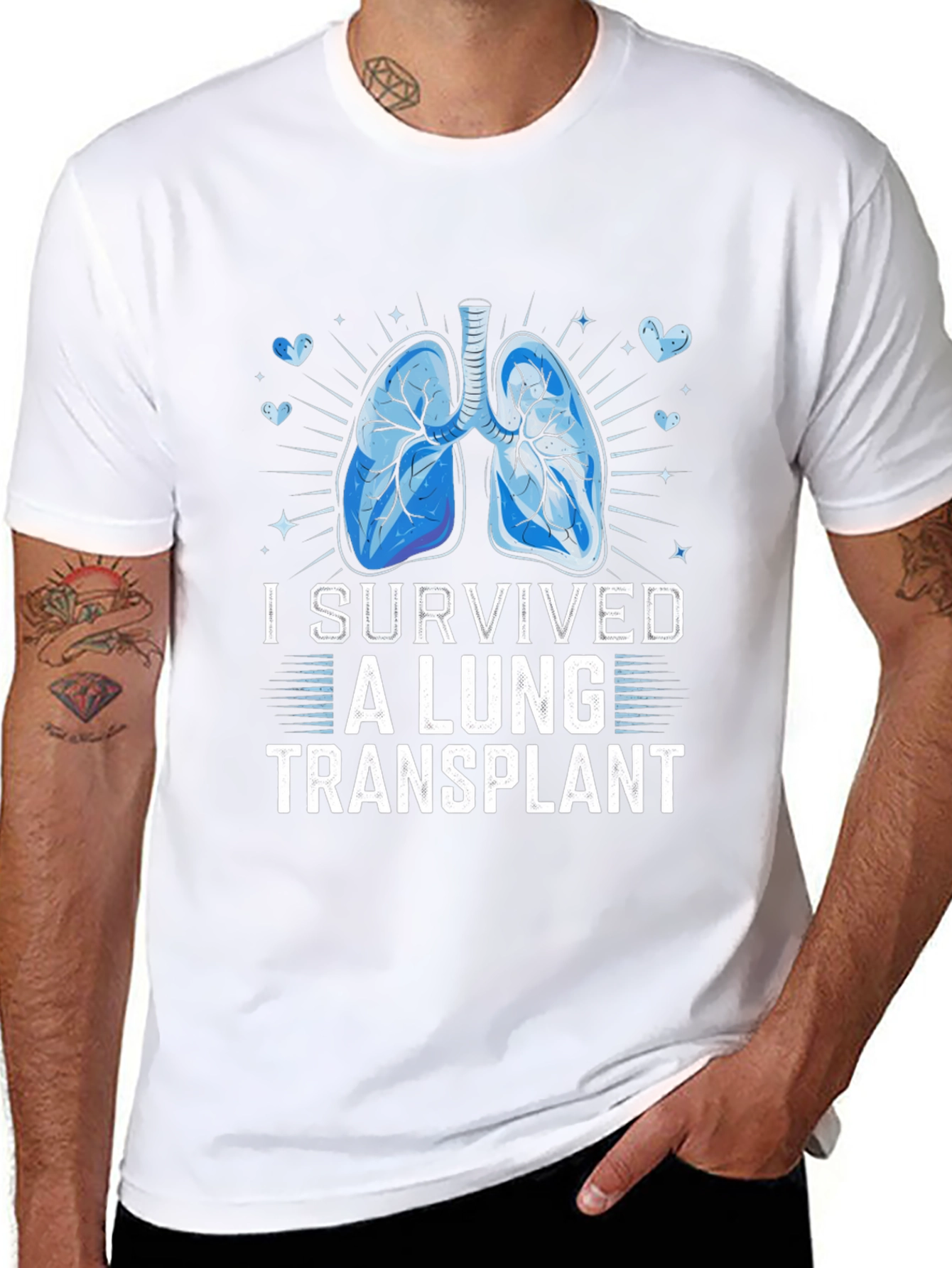 Lung Transplant Survivor Graphic T-Shirt