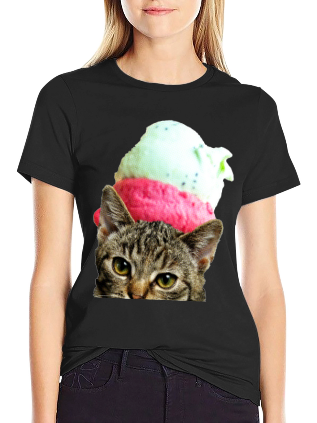 Cat Ice Cream T-Shirt - Unique Graphic Tee