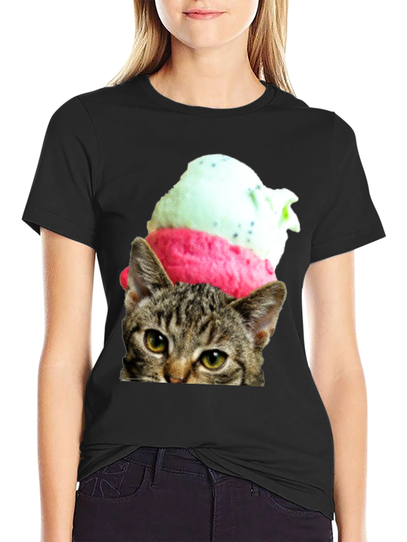 Cat Ice Cream T-Shirt - Unique Graphic Tee