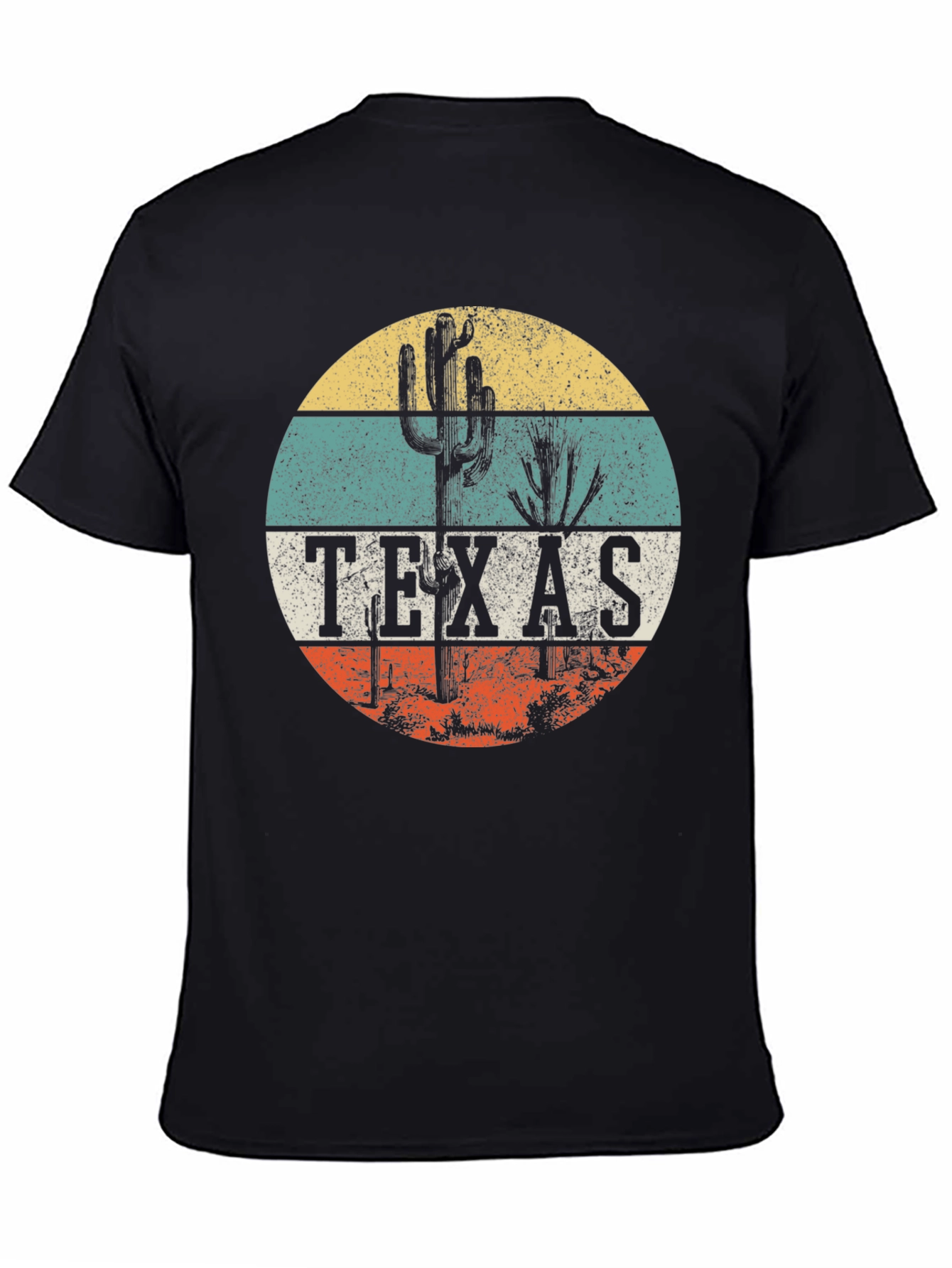 Retro Texas Cactus Graphic Tee - Vintage Style