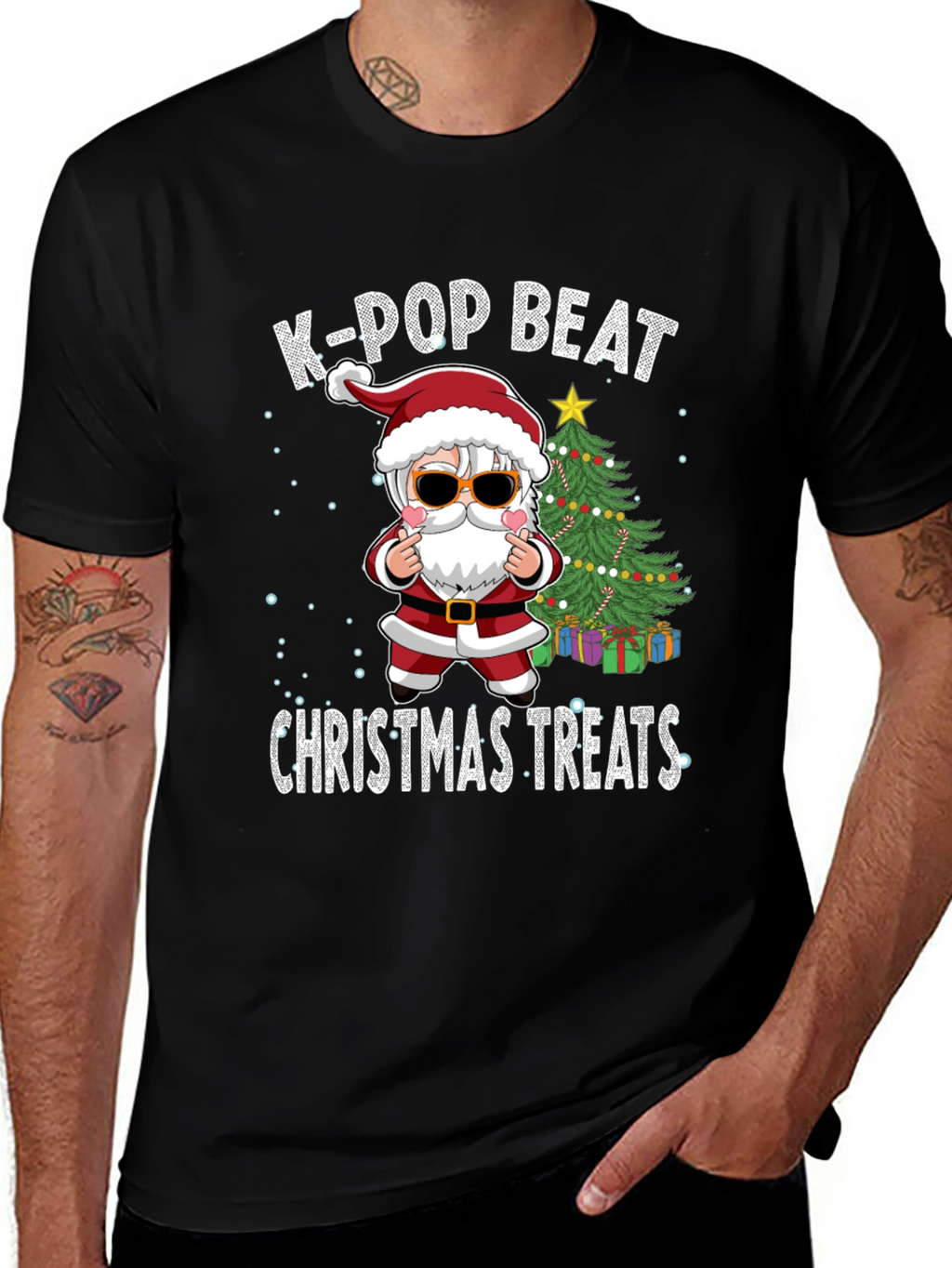 K-Pop Beat Christmas Treats Graphic Tee