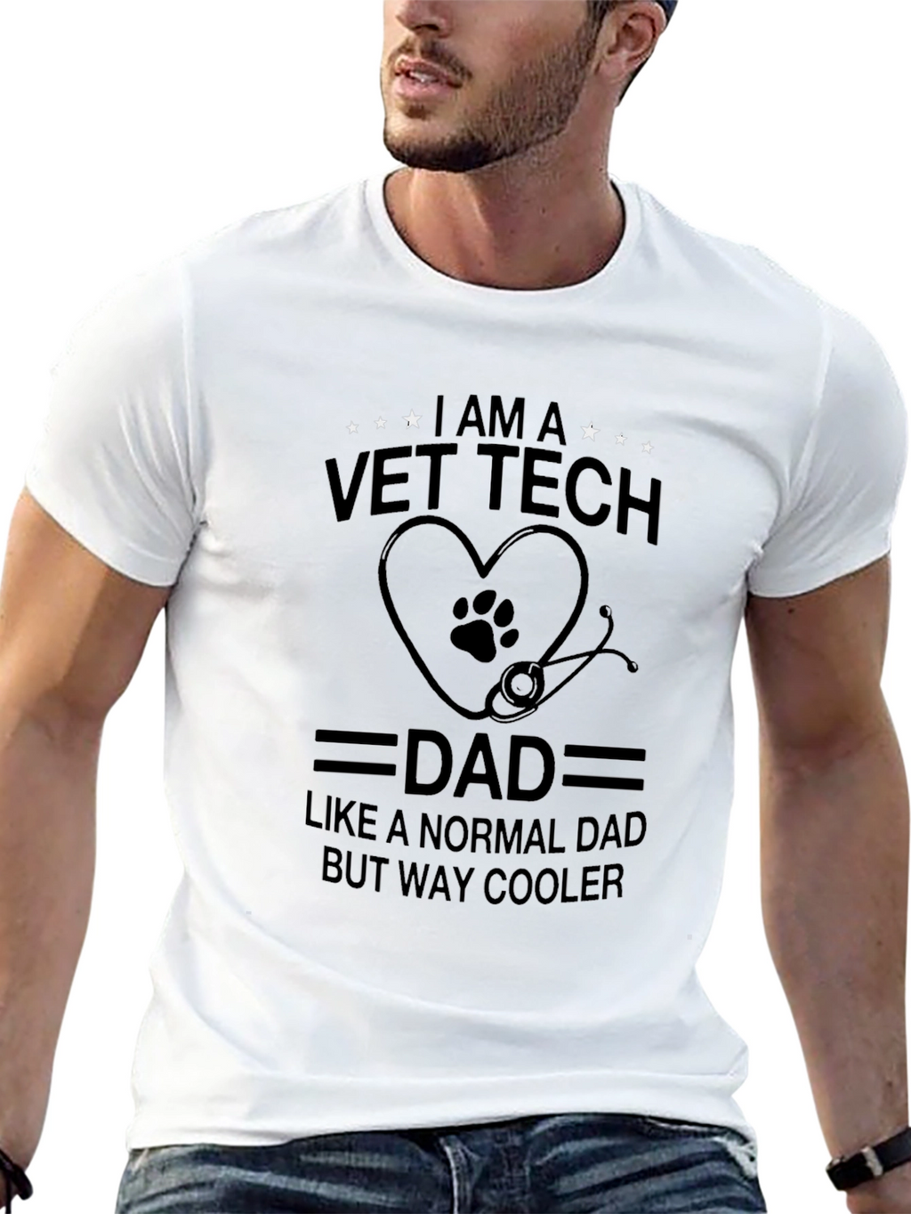 Vet Tech Dad T-Shirt - Way Cooler Dad