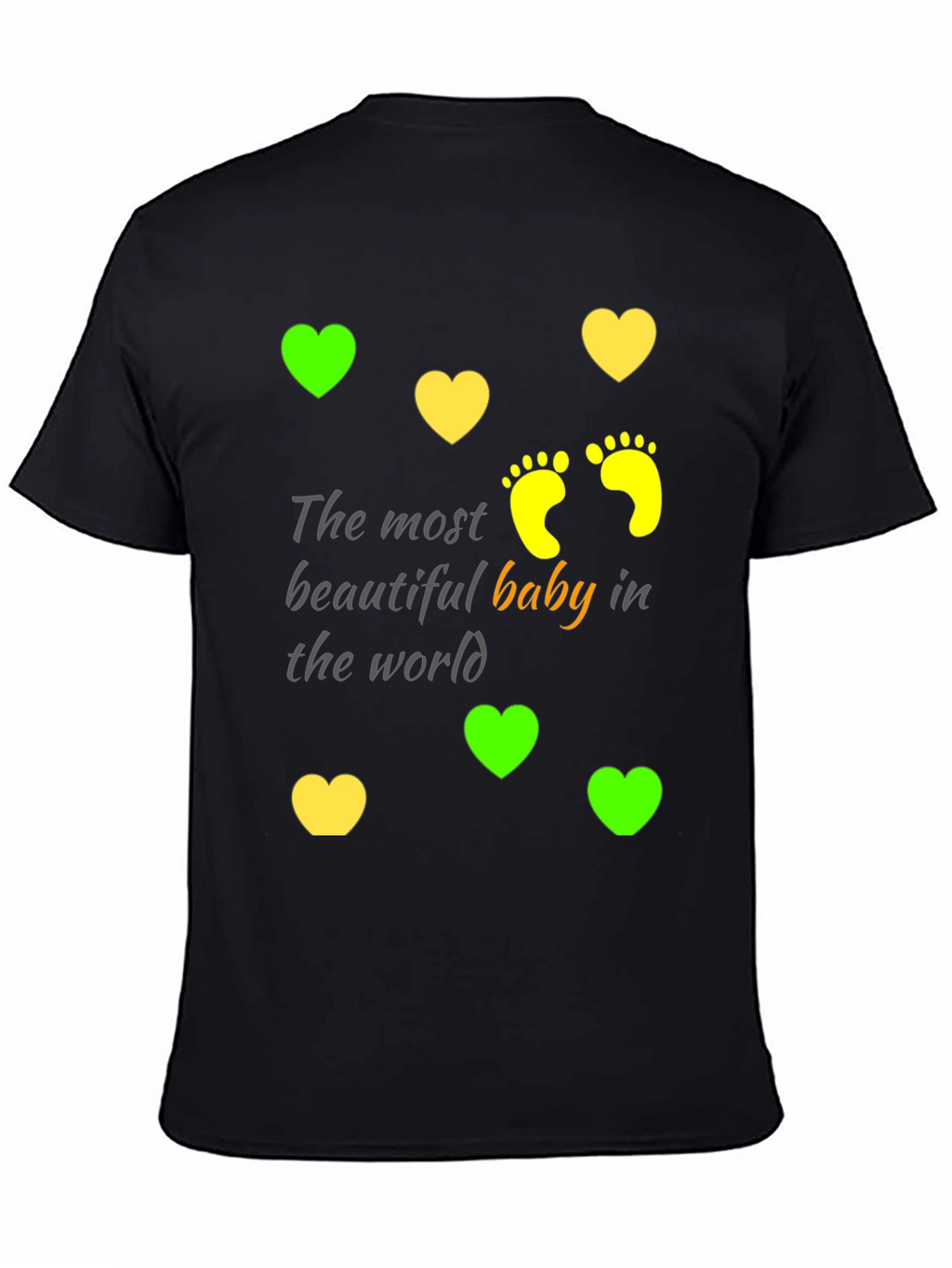 Cute Baby Footprint Heart T-Shirt