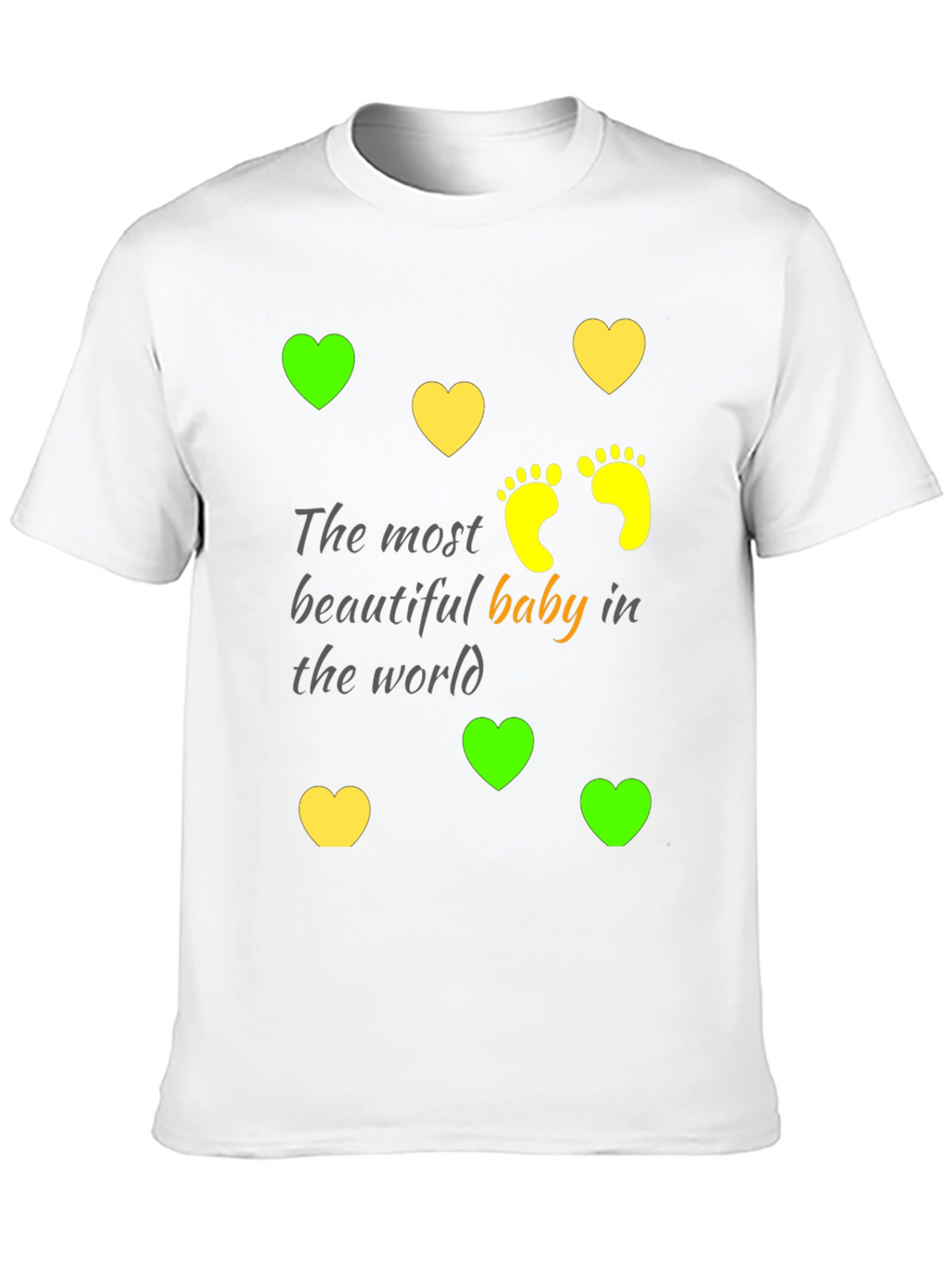 Cute Baby Footprint Heart T-Shirt