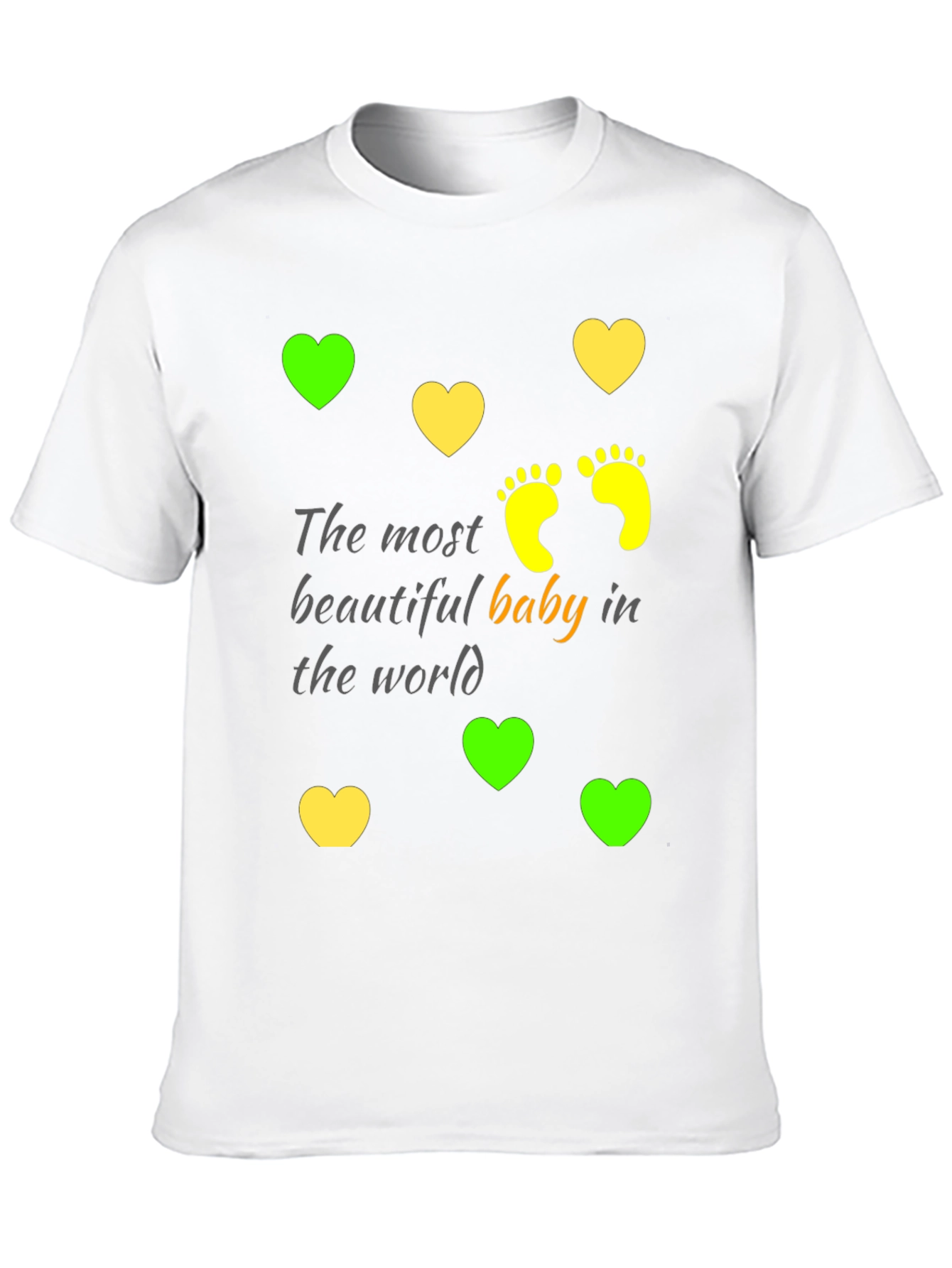 Cute Baby Footprint Heart T-Shirt