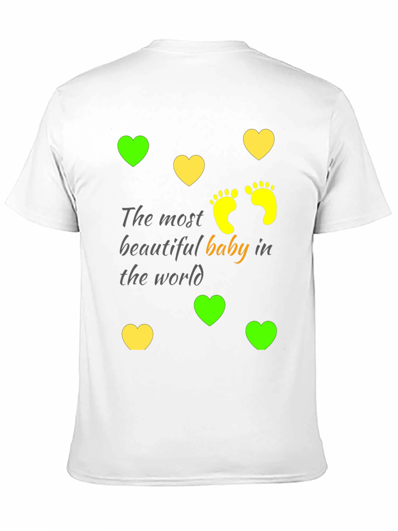 Cute Baby Footprint Heart T-Shirt