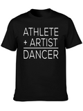 Athlete Artist Dancer Black Graphic Tee Shirt