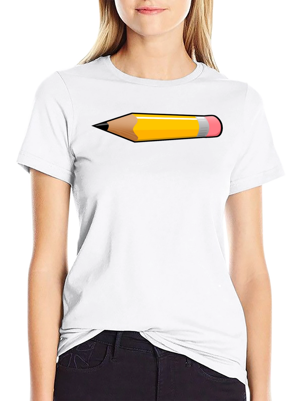Pencil Graphic Tee - Artsy Black T-Shirt