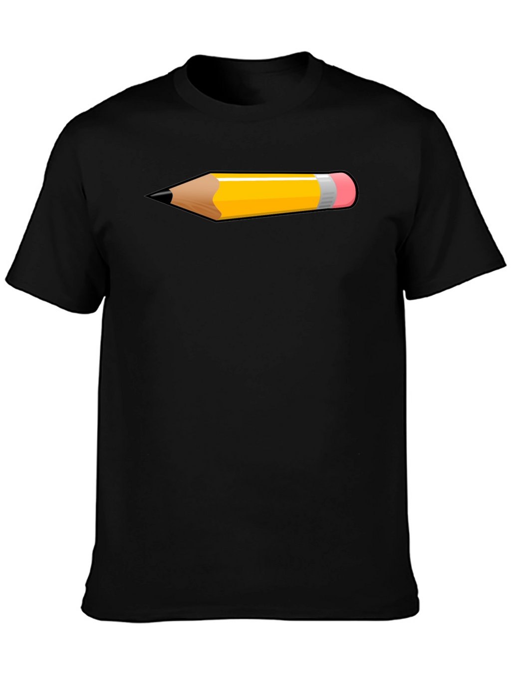 Pencil Graphic Tee - Artsy Black T-Shirt