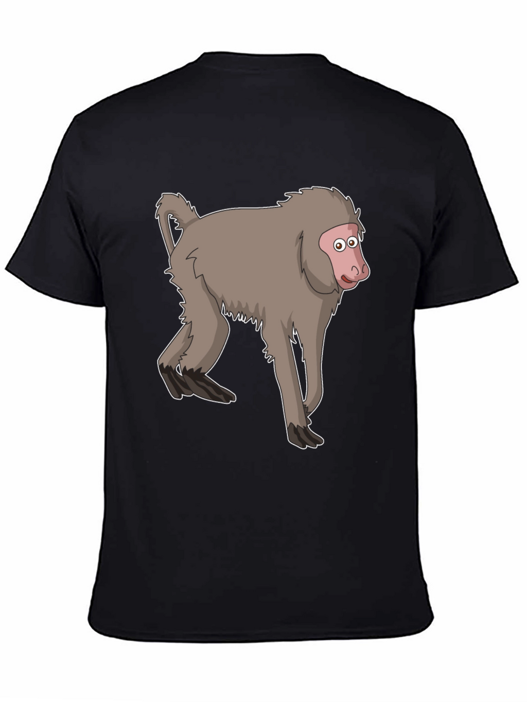 Monkey Cartoon T-Shirt - Unisex Black Tee