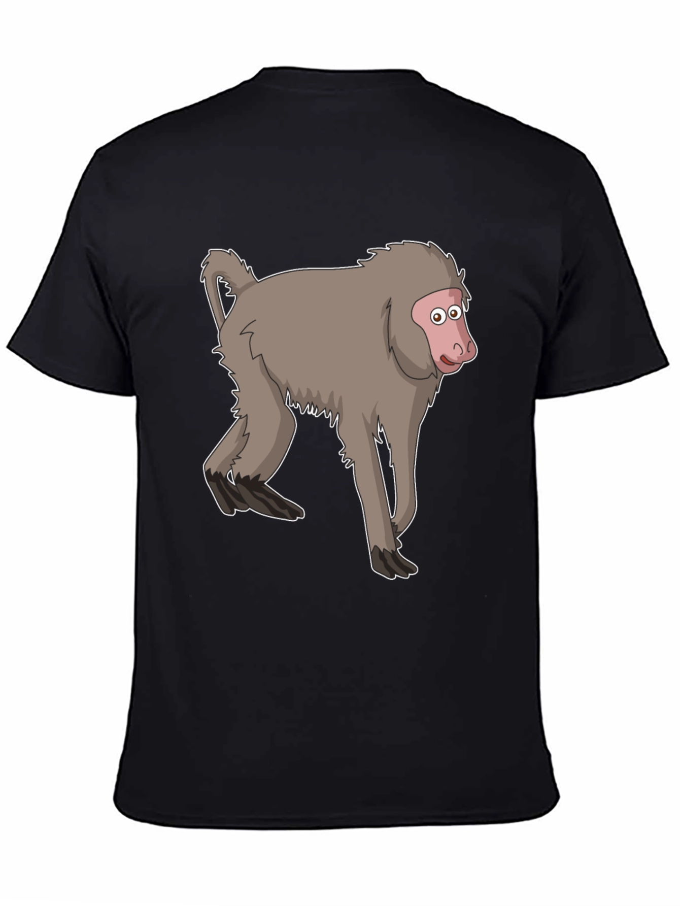 Monkey Cartoon T-Shirt - Unisex Black Tee
