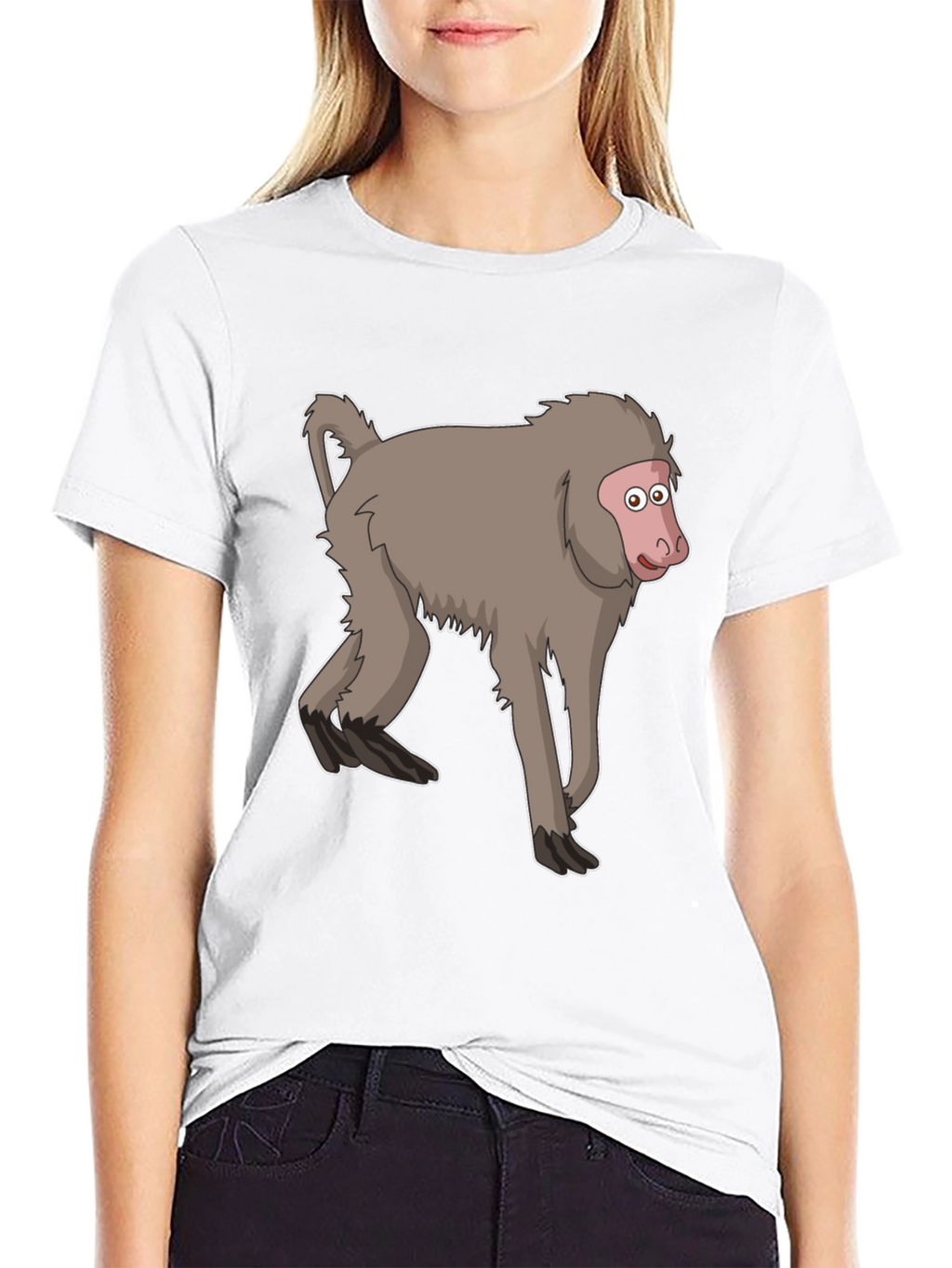 Monkey Cartoon T-Shirt - Unisex Black Tee