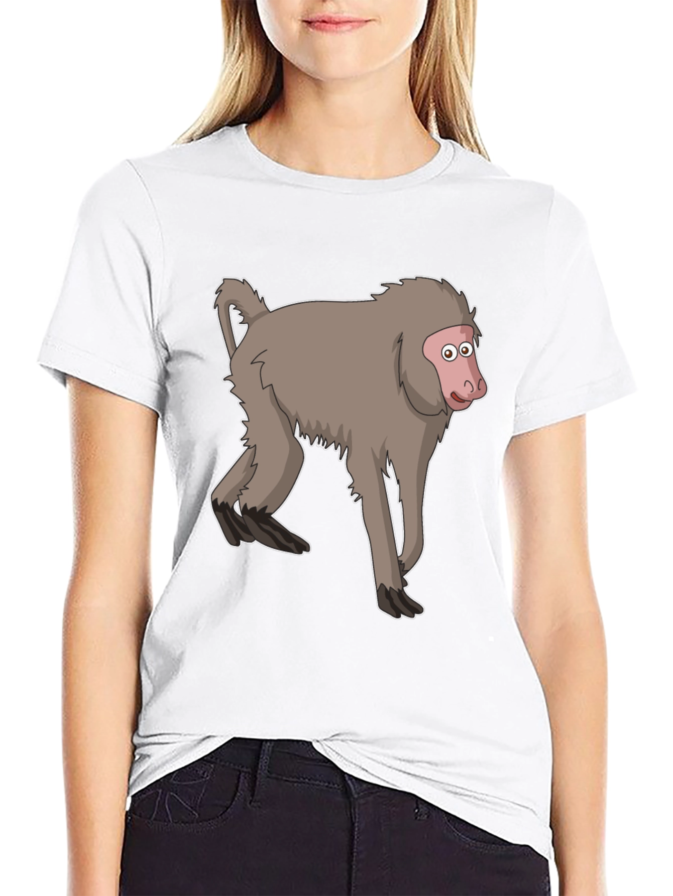 Monkey Cartoon T-Shirt - Unisex Black Tee