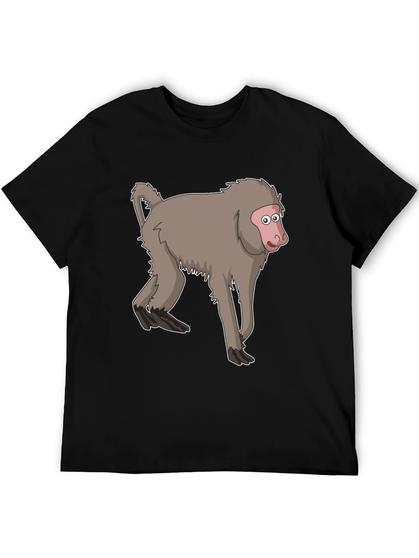 Monkey Cartoon T-Shirt - Unisex Black Tee
