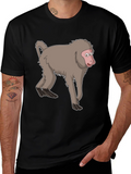 Monkey Cartoon T-Shirt - Unisex Black Tee