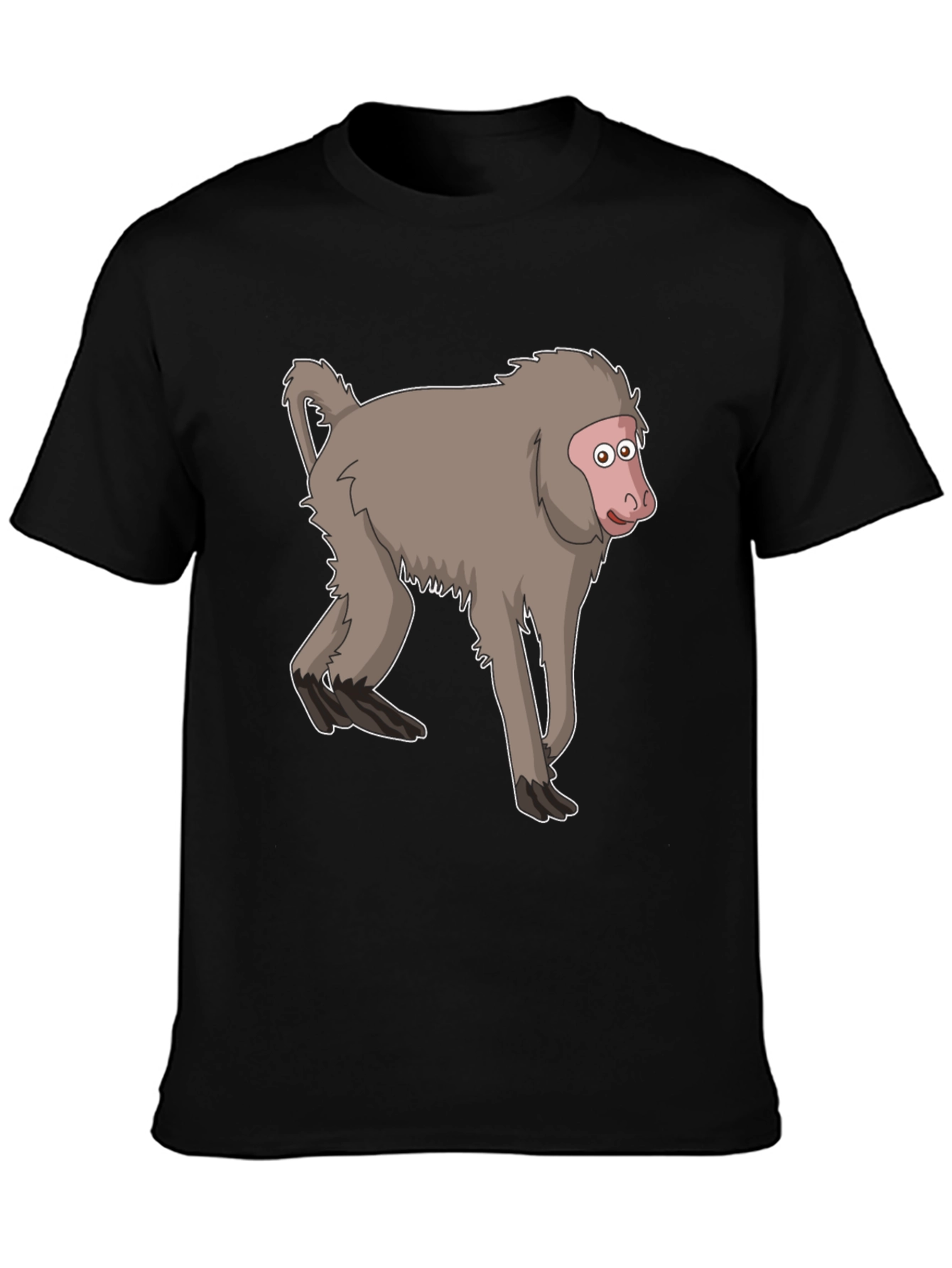 Monkey Cartoon T-Shirt - Unisex Black Tee