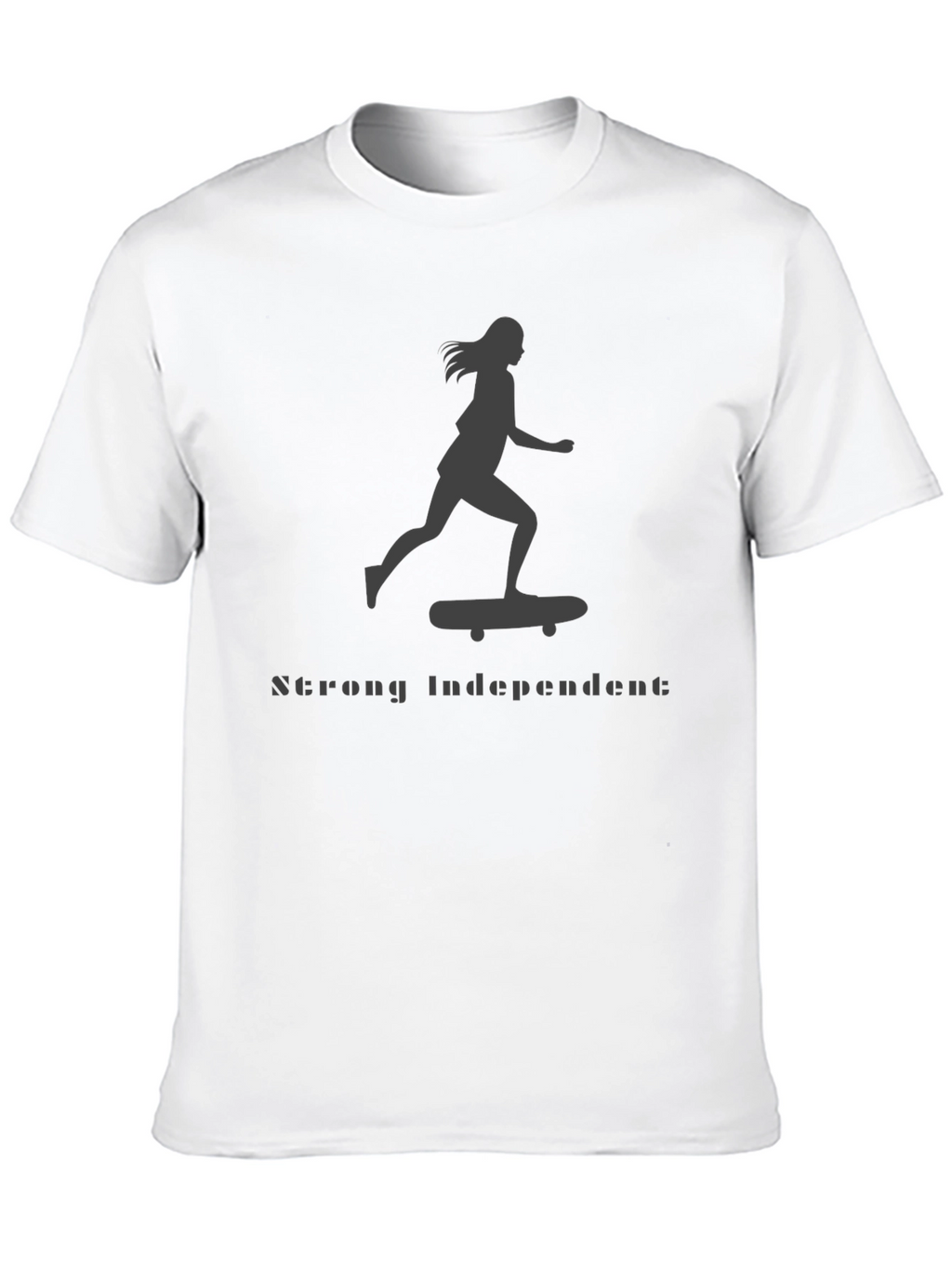 Strong Independent Woman Skateboarder Graphic Tee