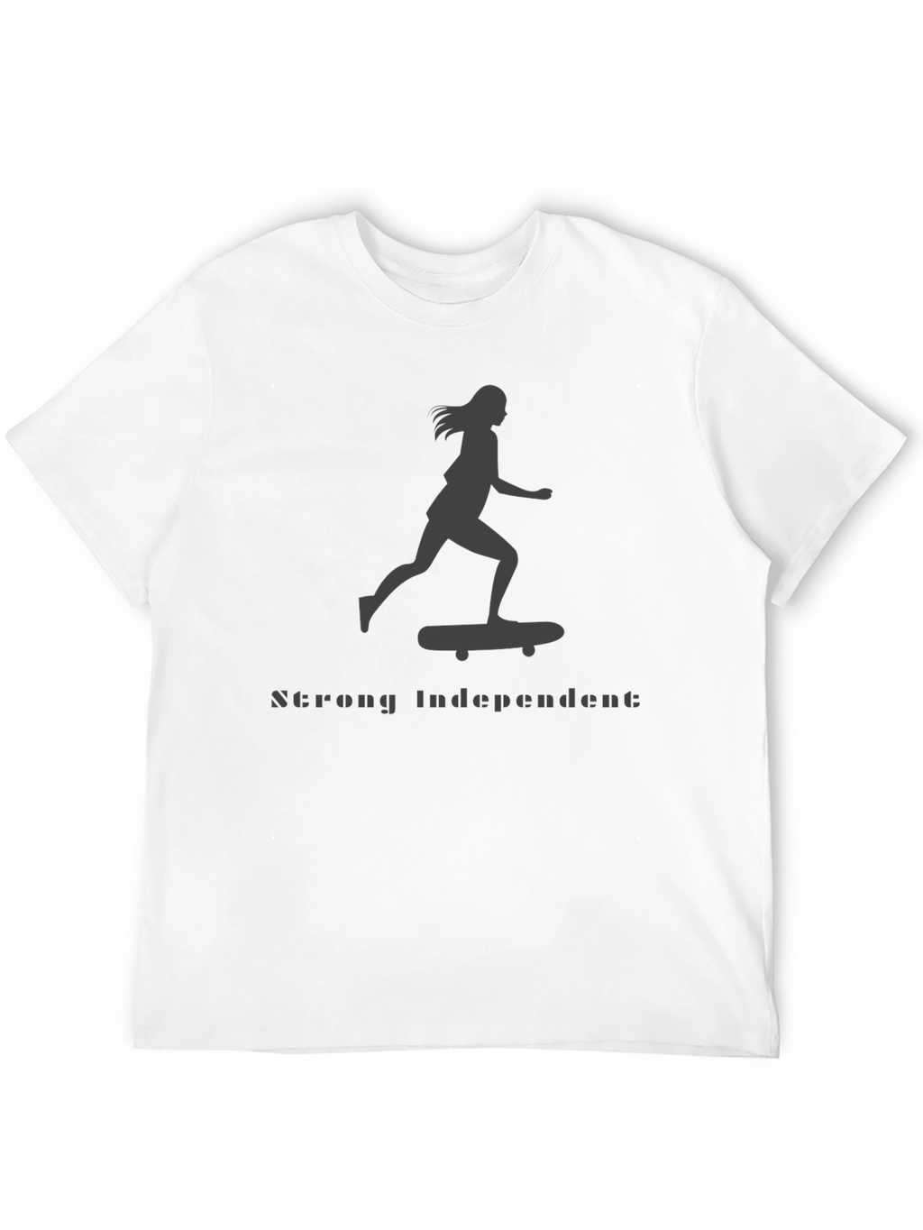Strong Independent Woman Skateboarder Graphic Tee
