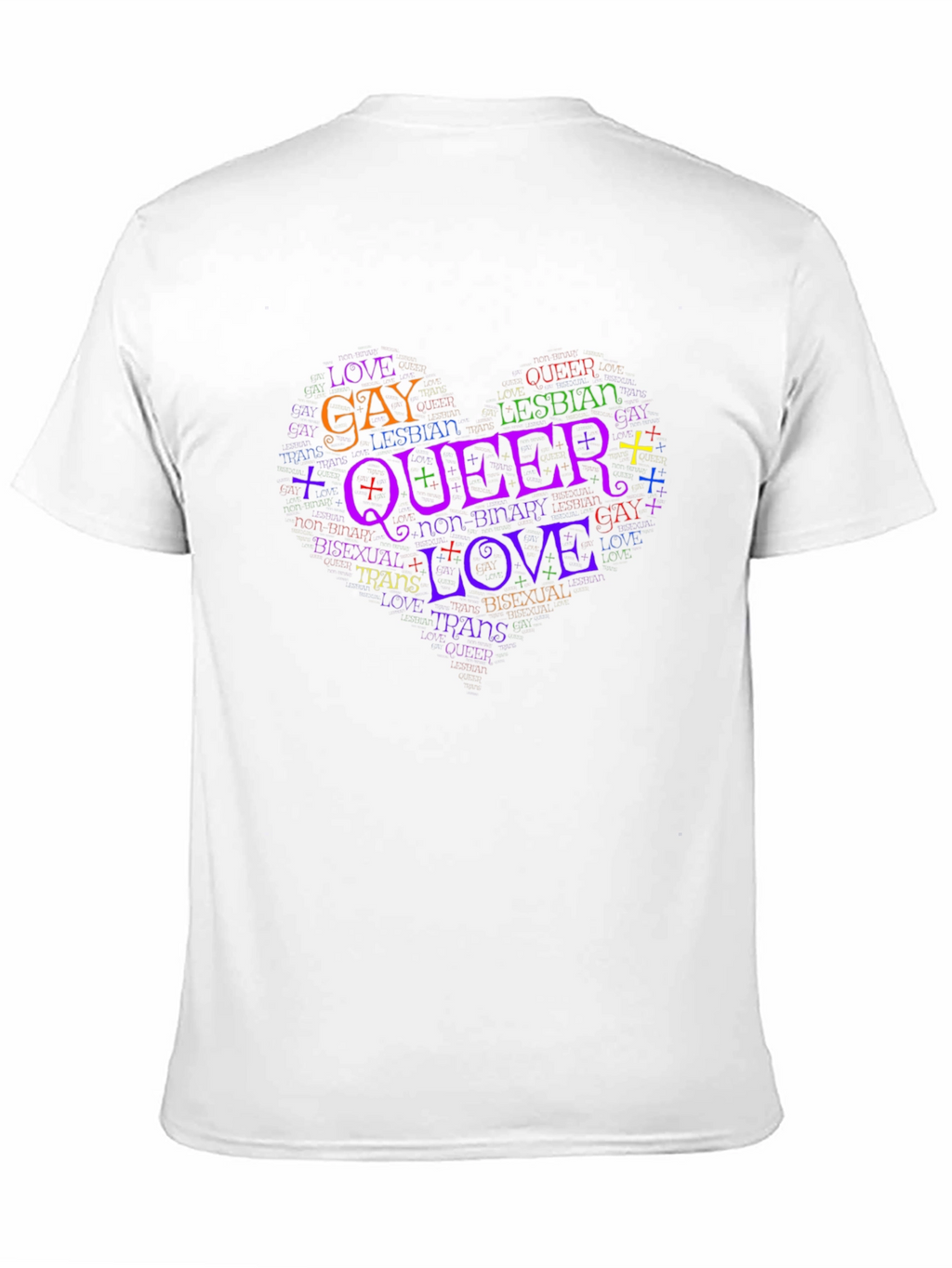 LGBTQ+ Pride Love Queer Word Art T-Shirt