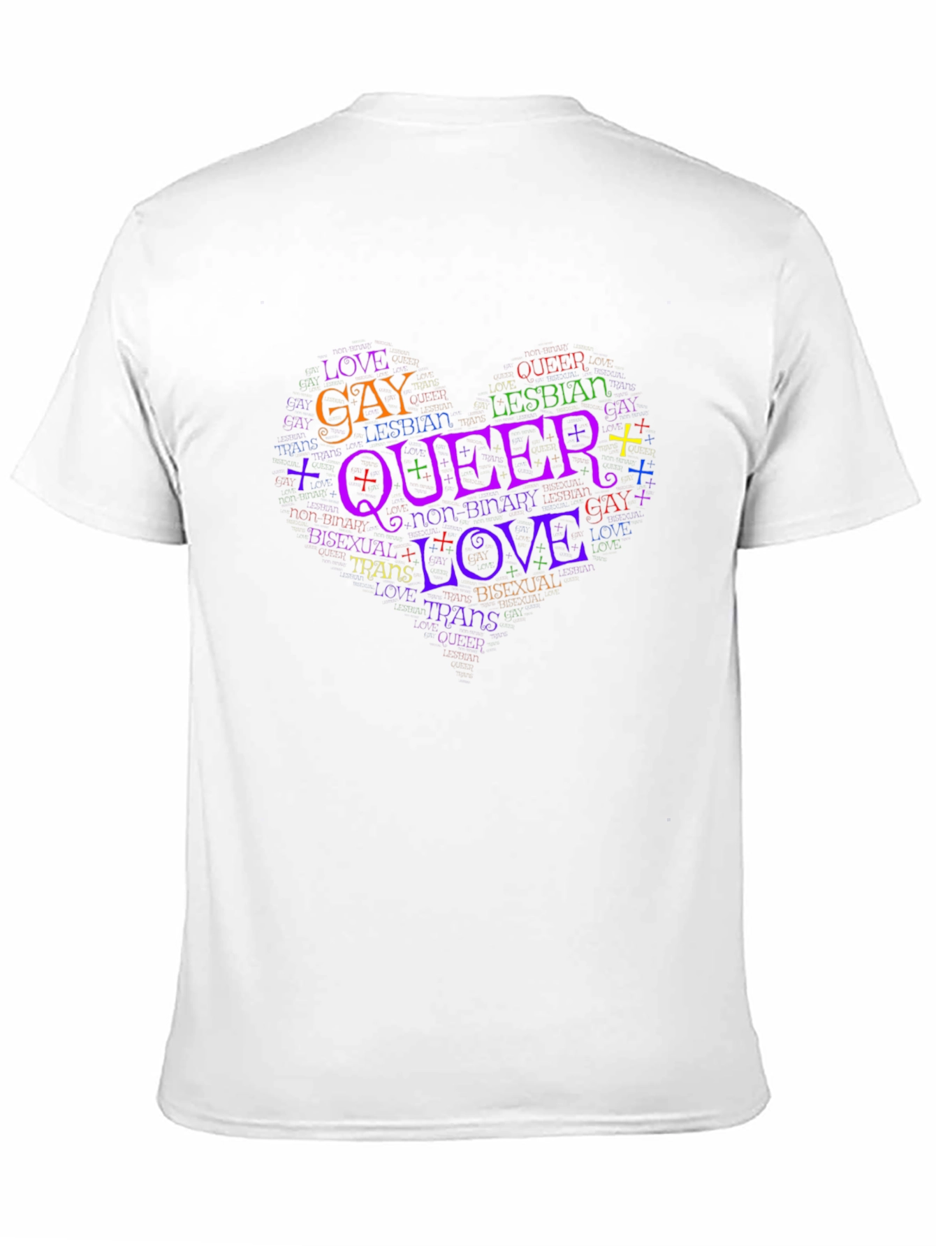 LGBTQ+ Pride Love Queer Word Art T-Shirt
