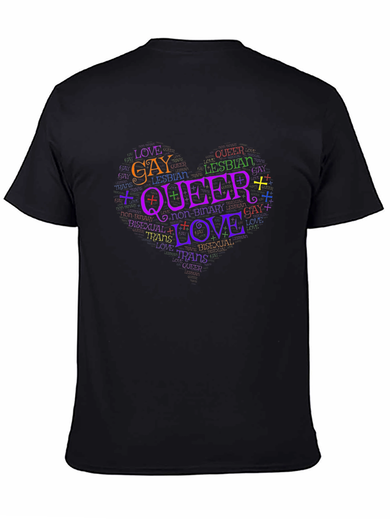 LGBTQ+ Pride Love Queer Word Art T-Shirt