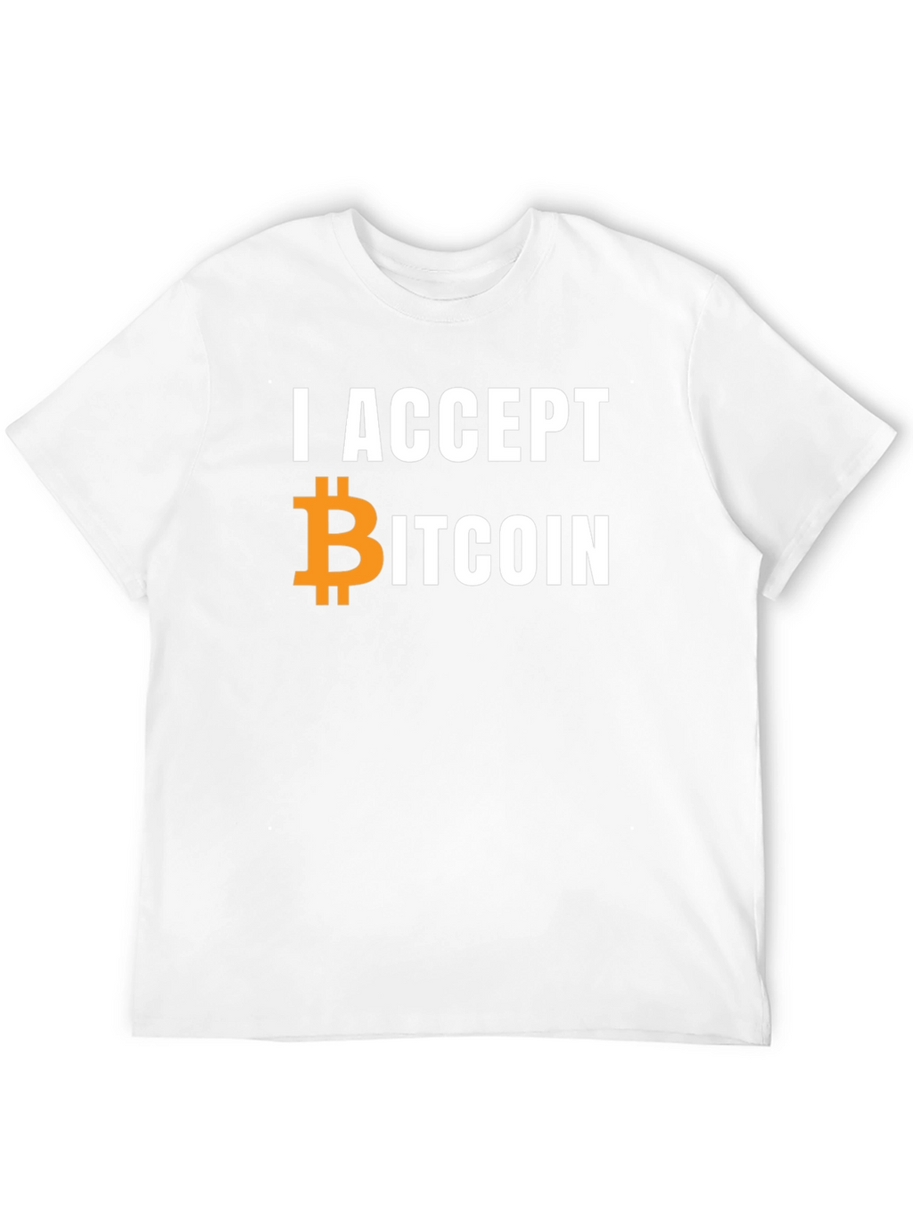 I Accept Bitcoin Black T-Shirt Crypto Currency Tee