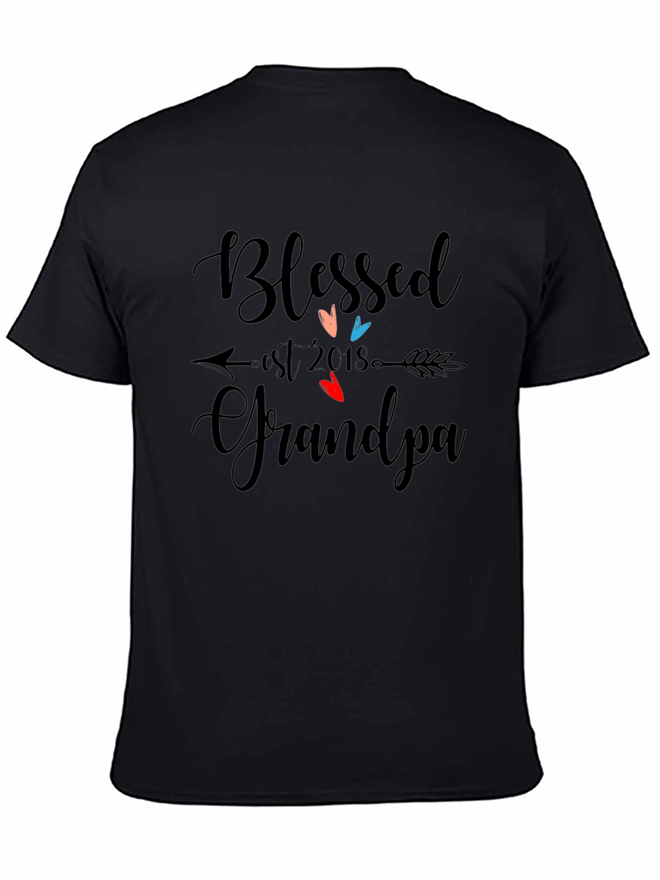 Blessed Grandpa Est 2018 Graphic T-Shirt