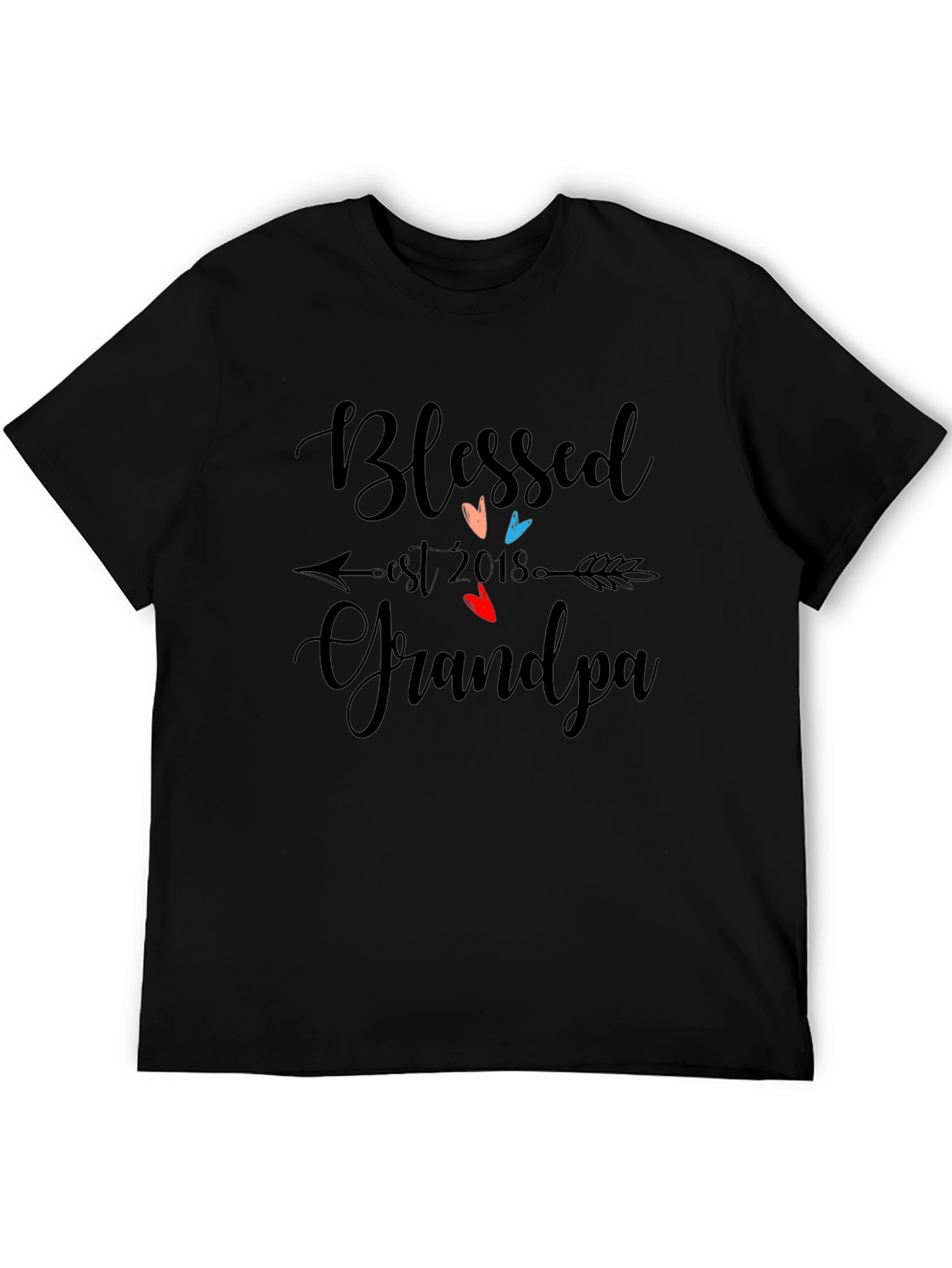 Blessed Grandpa Est 2018 Graphic T-Shirt