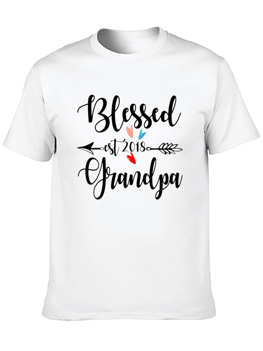 Blessed Grandpa Est 2018 Graphic T-Shirt
