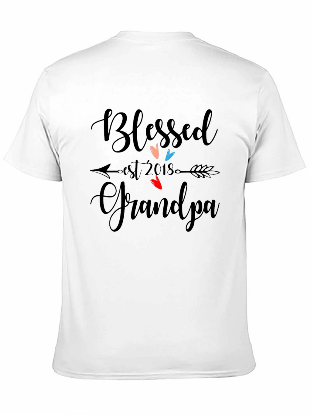 Blessed Grandpa Est 2018 Graphic T-Shirt