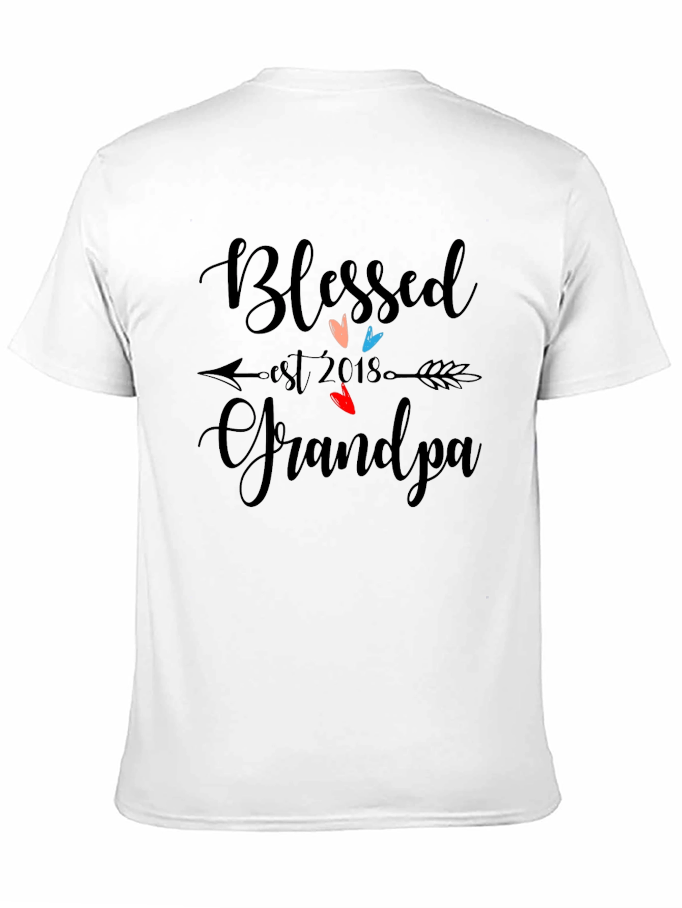 Blessed Grandpa Est 2018 Graphic T-Shirt