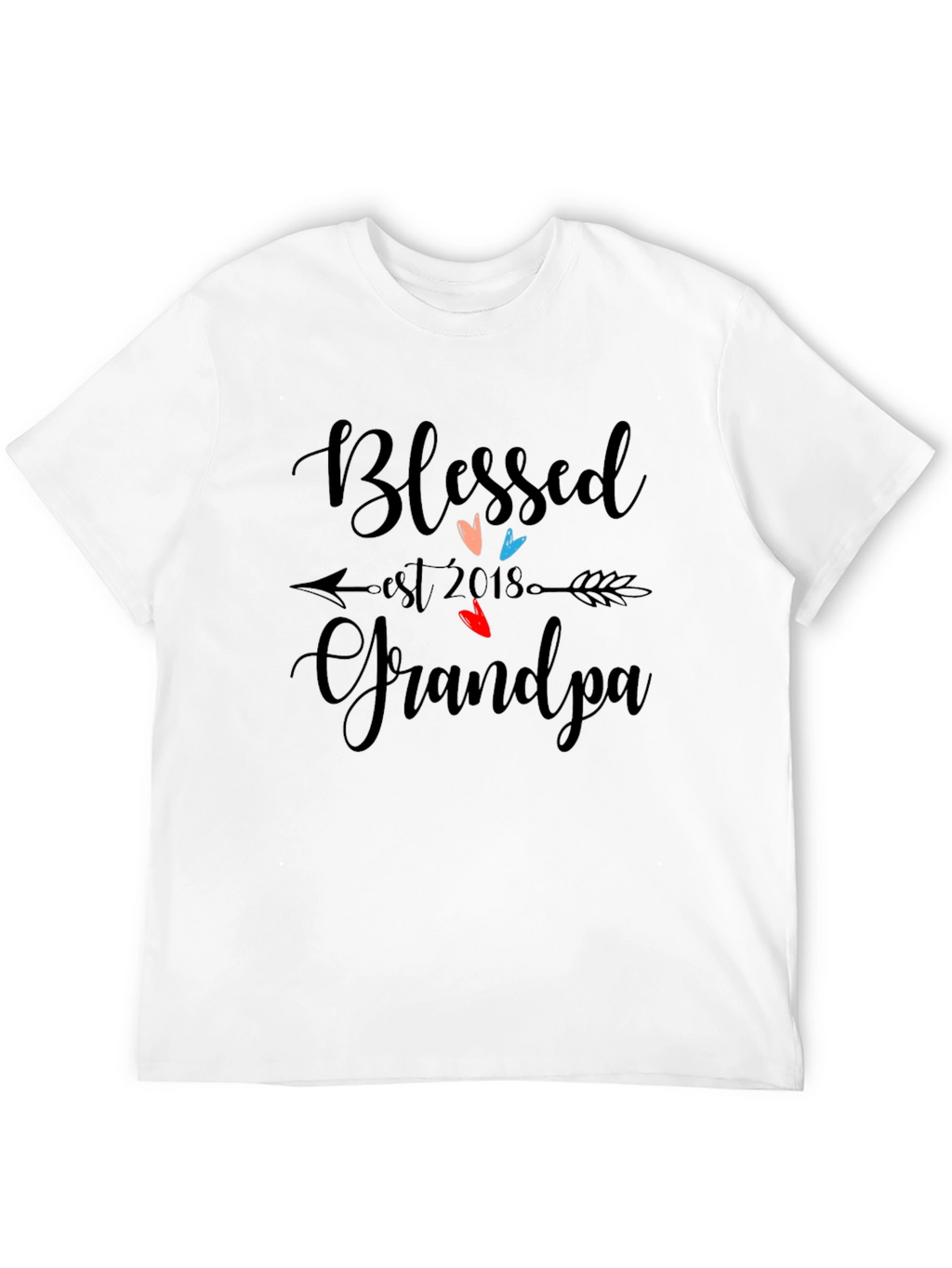 Blessed Grandpa Est 2018 Graphic T-Shirt