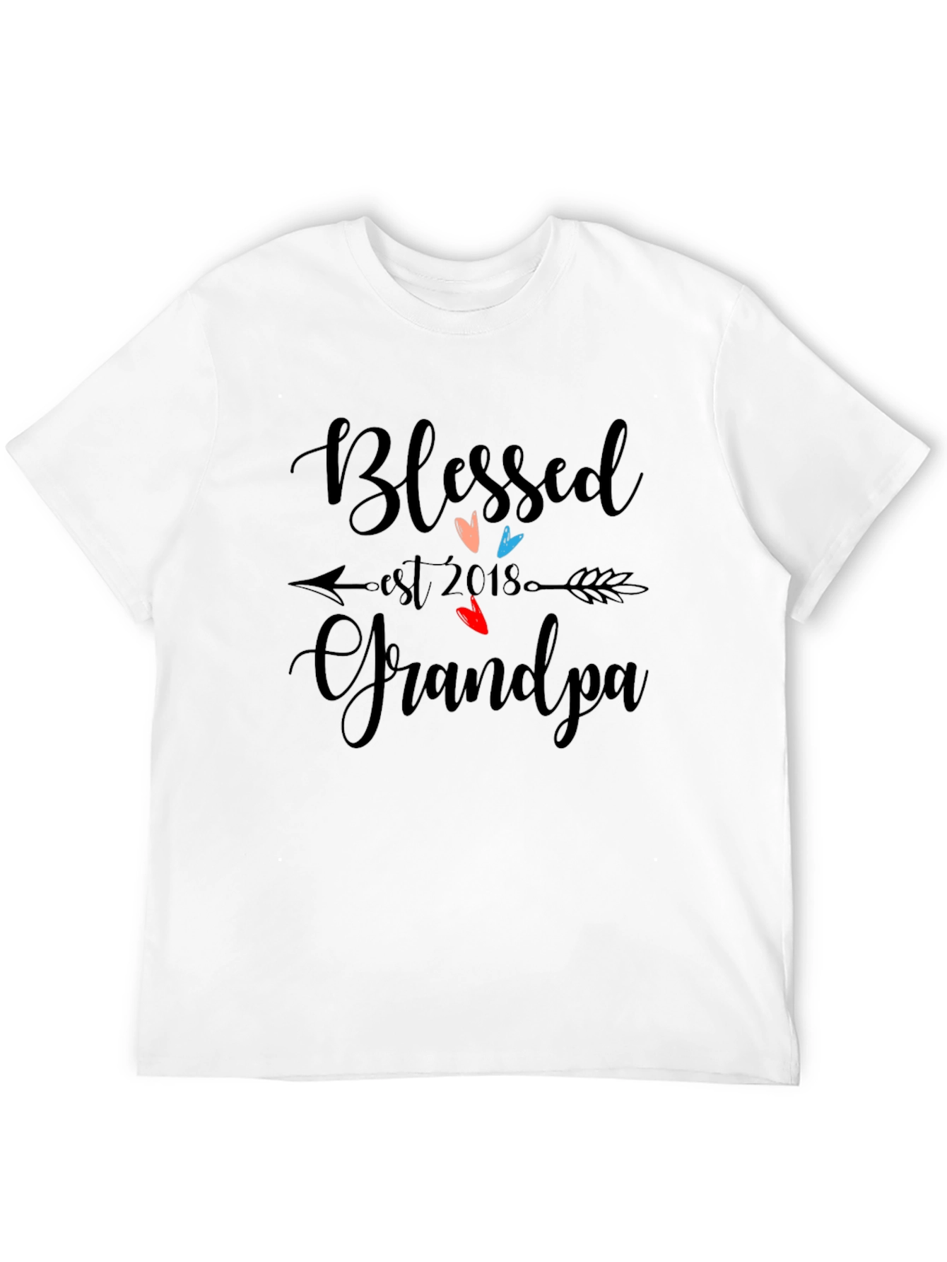 Blessed Grandpa Est 2018 Graphic T-Shirt